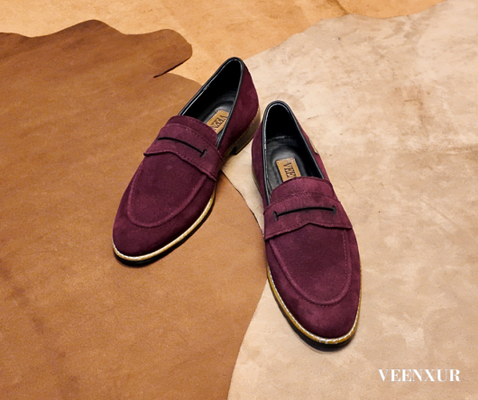 Marron Suede Penny Loafer - Image 2