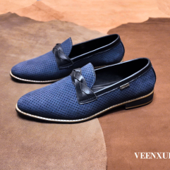 Blue Mash buckle Loafer